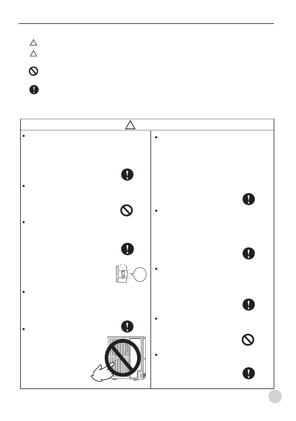 Safety precautions, Warning | haier AU422BIBAA User Manual | Page 3 / 16