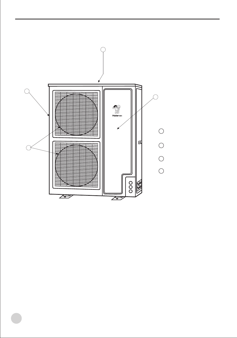 Name of parts | haier AU422BIBAA User Manual | Page 4 / 16