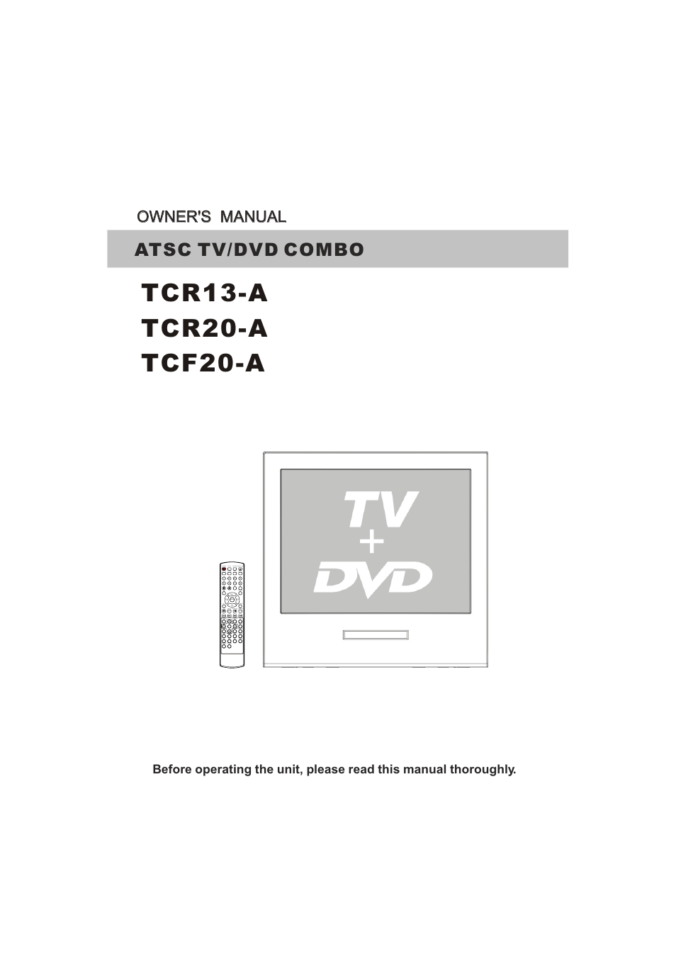 haier TCR20-A User Manual | 94 pages