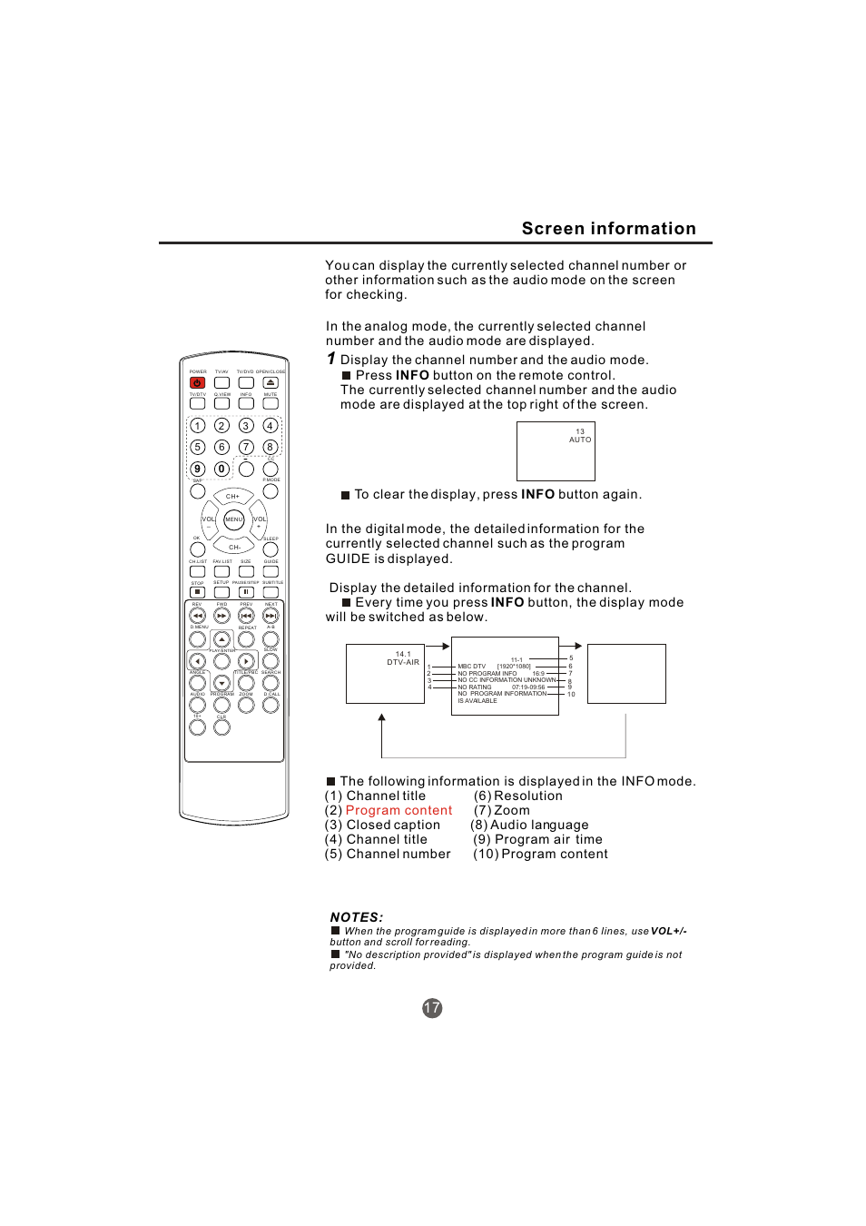 Screen information | haier TCR20-A User Manual | Page 18 / 94