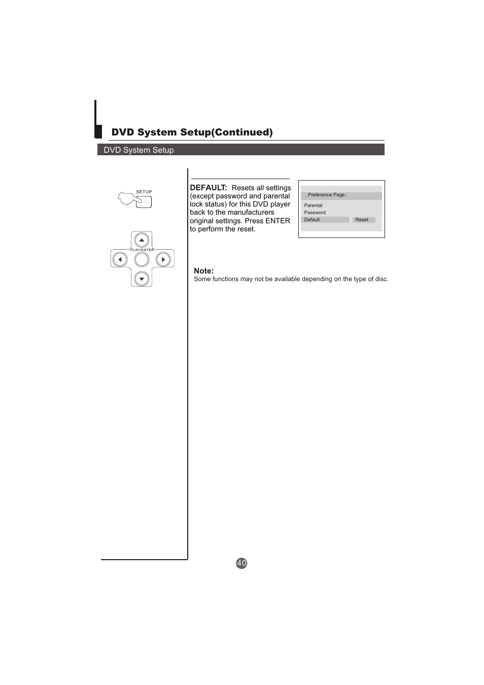 Dvd system setup(continued), Dvd system setup | haier TCR20-A User Manual | Page 41 / 94