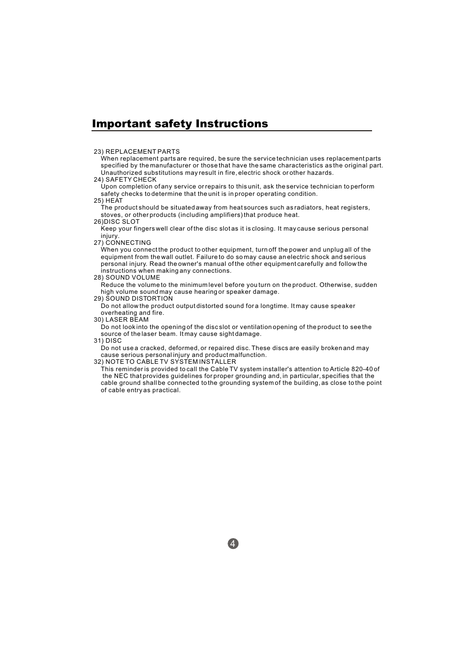 Important safety instructions | haier TCR20-A User Manual | Page 5 / 94