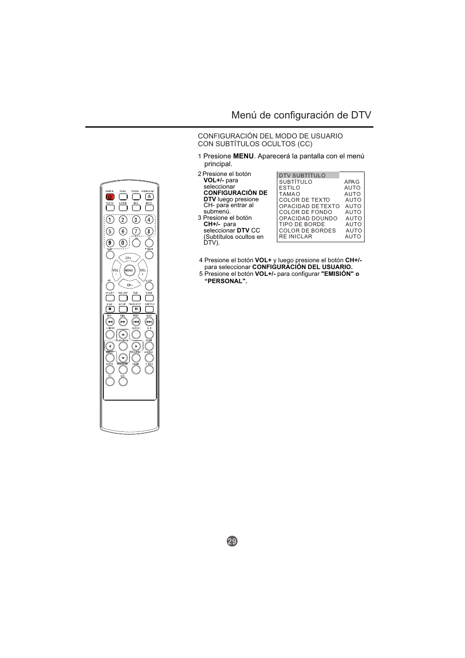 Menú de configuración de dtv | haier TCR20-A User Manual | Page 77 / 94