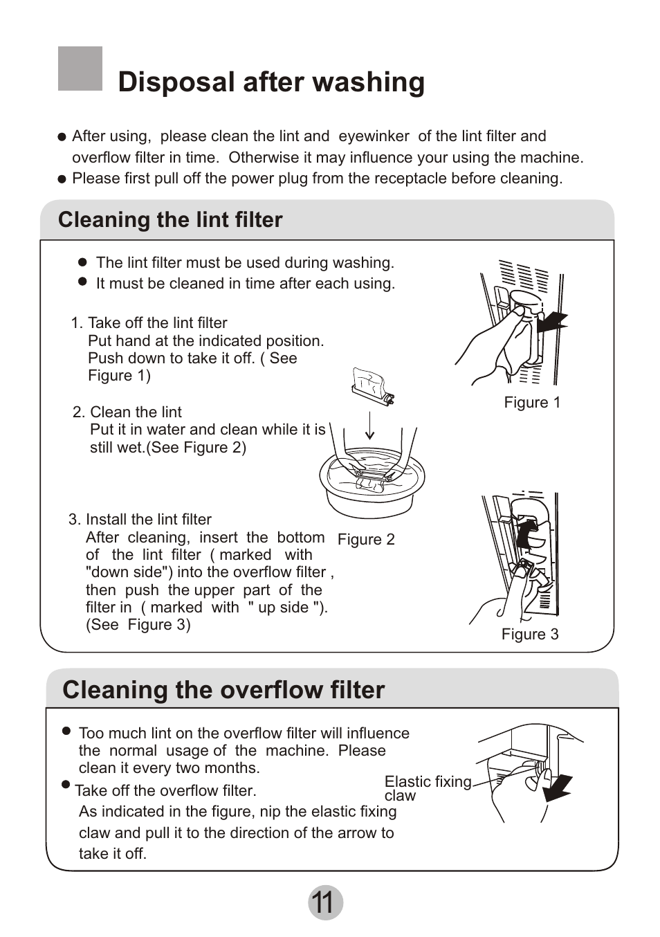 Т³гж 13, Ï ´ º у ´ ¦ а н, Disposal after washing | Cleaning the overflow filter | haier Twin-tub Washing Machine User Manual | Page 13 / 16