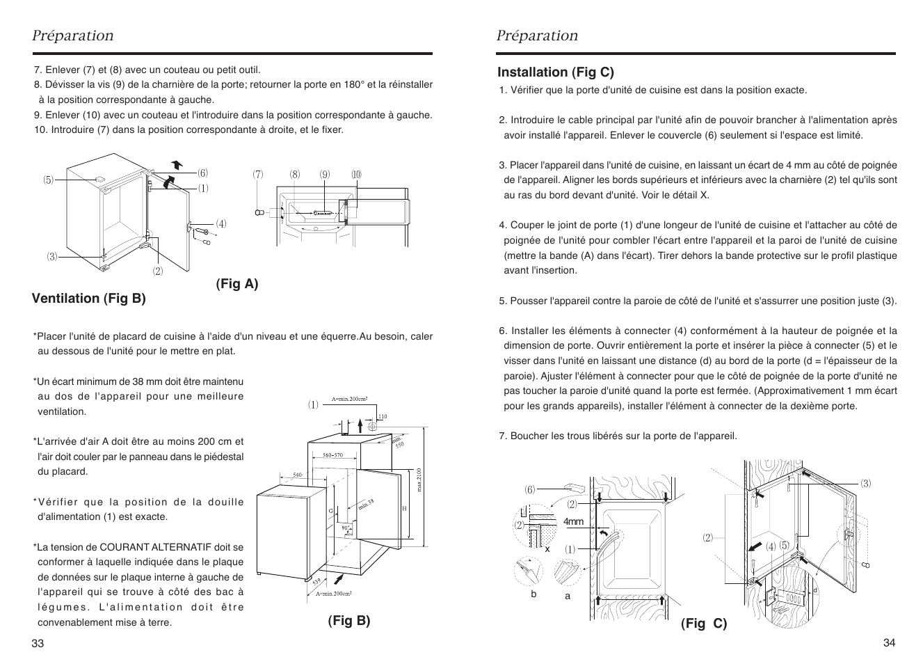 Préparation | haier HR-145A User Manual | Page 19 / 30