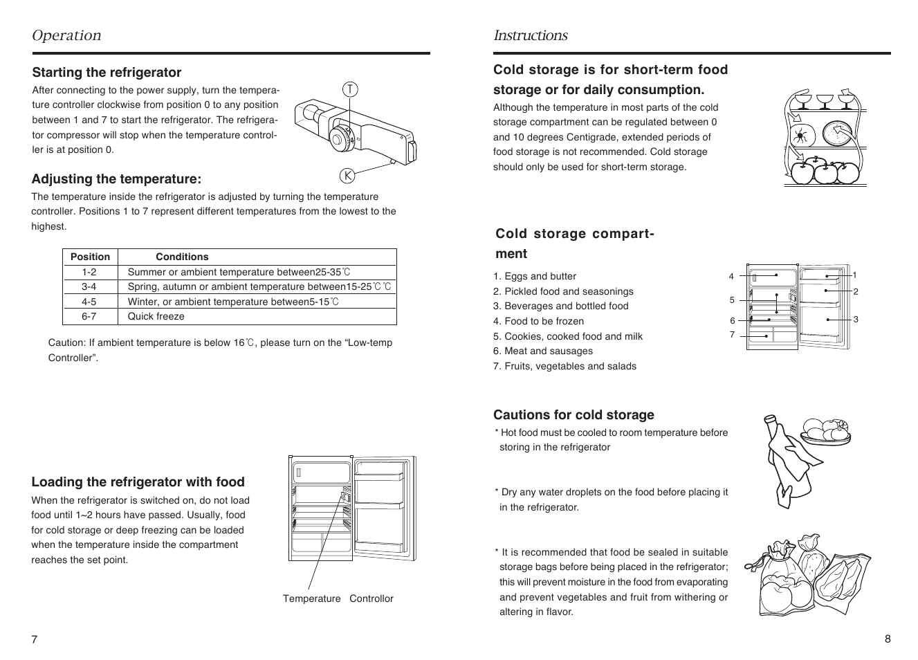 Operation, Instructions | haier HR-145A User Manual | Page 6 / 30