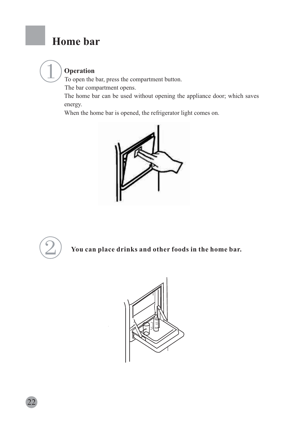 Home bar | haier HRF-663ISB2* User Manual | Page 24 / 42