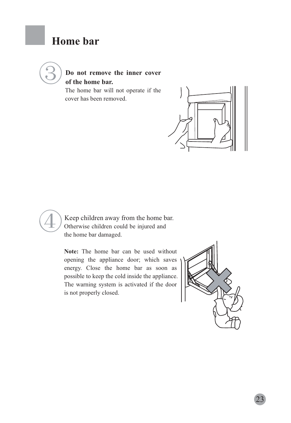 Home bar | haier HRF-663ISB2* User Manual | Page 25 / 42