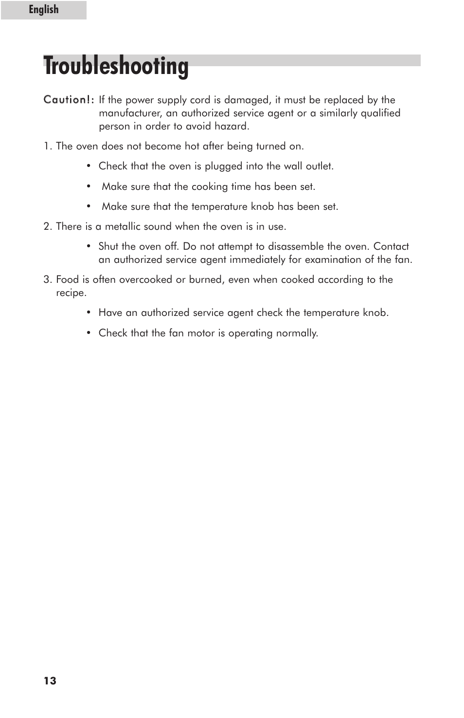 Troubleshooting | haier RTO1400SS User Manual | Page 14 / 16