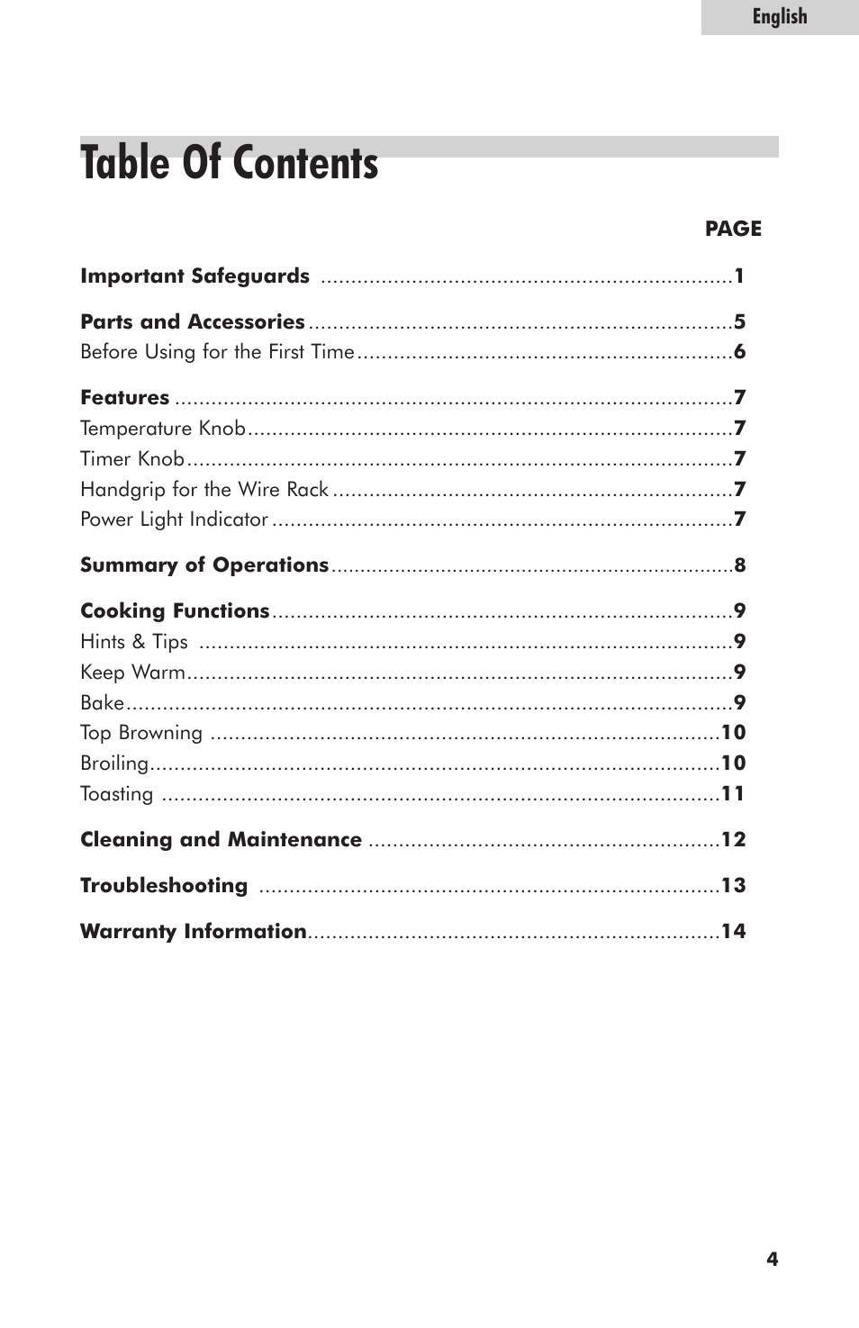haier RTO1400SS User Manual | Page 5 / 16