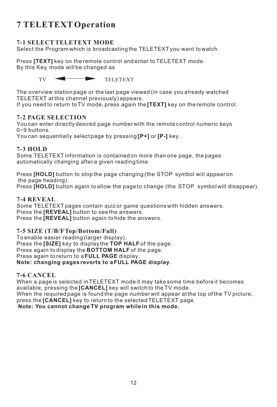7 teletext operation | haier L15SV6-A0 User Manual | Page 13 / 22