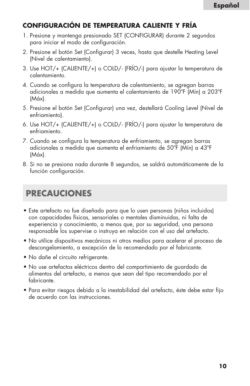 Precauciones | haier WDNS116BBS User Manual | Page 23 / 28