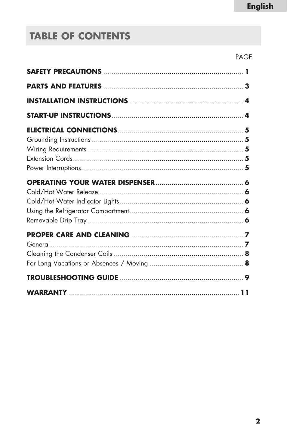 haier WDNS116BBS User Manual | Page 3 / 28