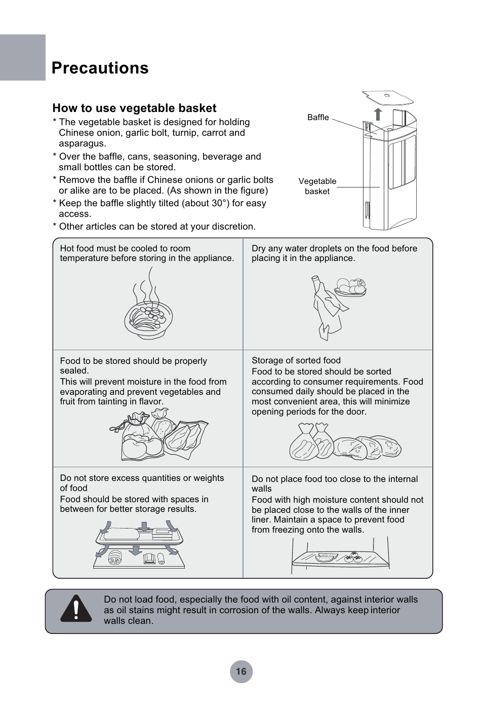 Т³гж 17, Precautions, How to use vegetable basket | haier HRF-349NAA User Manual | Page 17 / 29