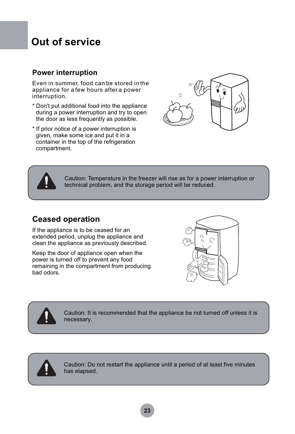 Т³гж 24, Out of service, Ceased operation | haier HRF-349NAA User Manual | Page 24 / 29