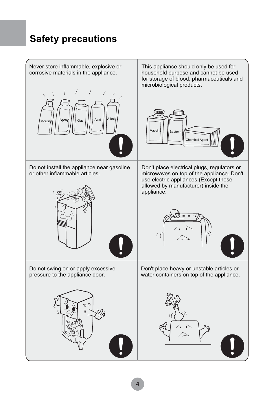 Т³гж 5, Safety precautions | haier HRF-349NAA User Manual | Page 5 / 29