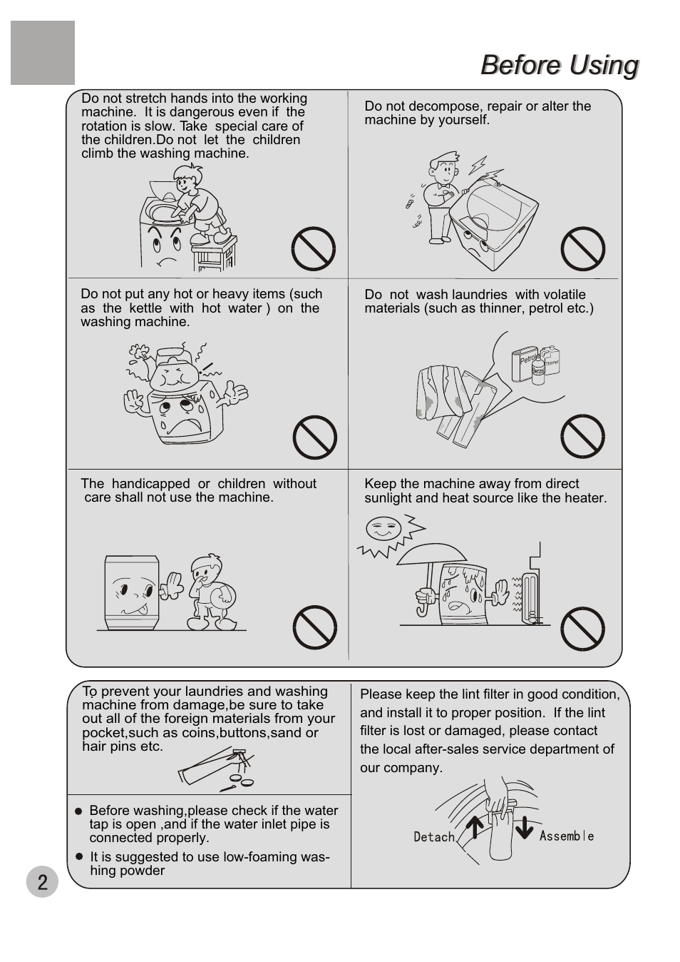 Before using | haier XQB70-10 User Manual | Page 4 / 20