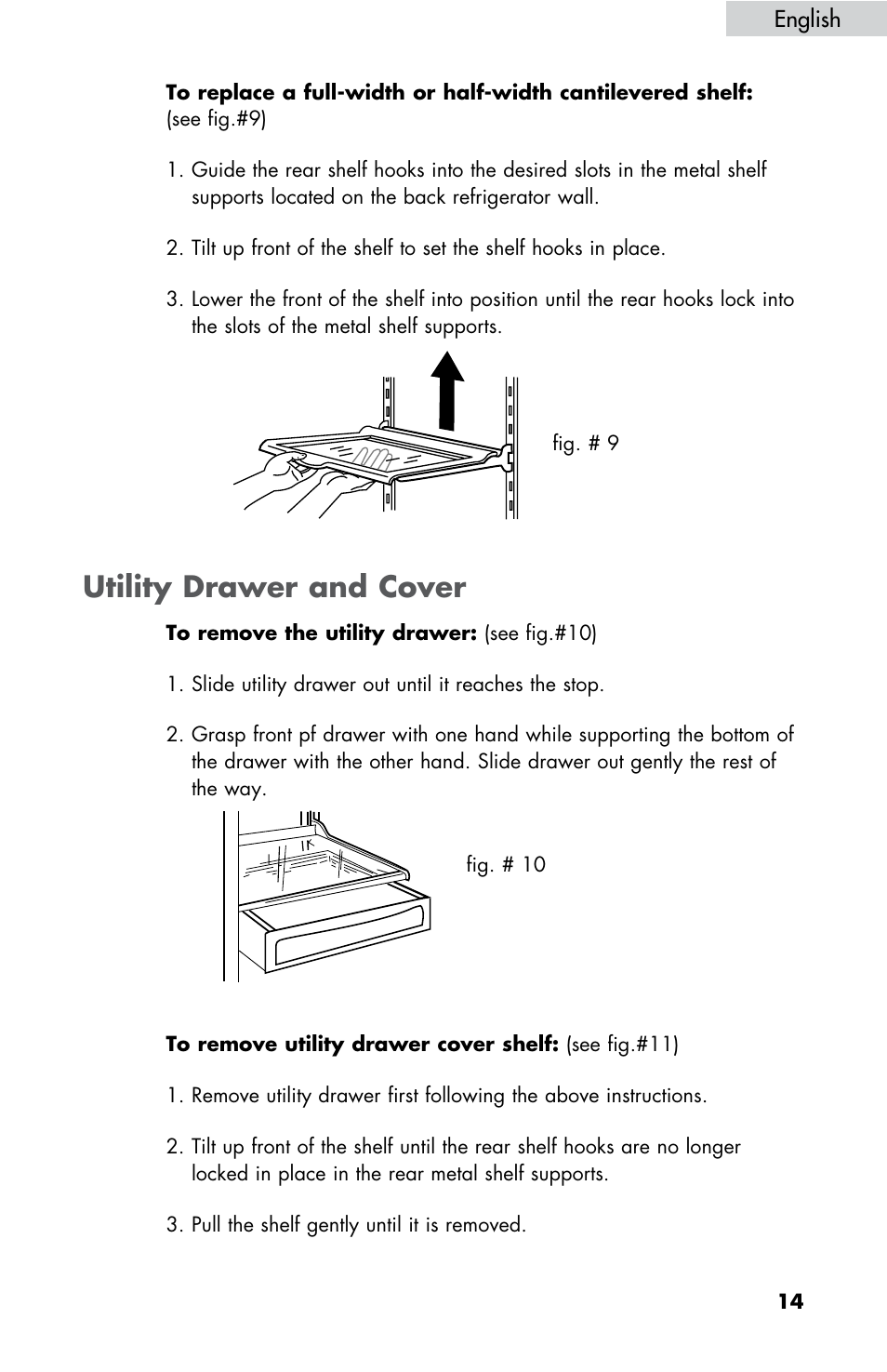 Utility drawer and cover | haier HBE18 User Manual | Page 15 / 84