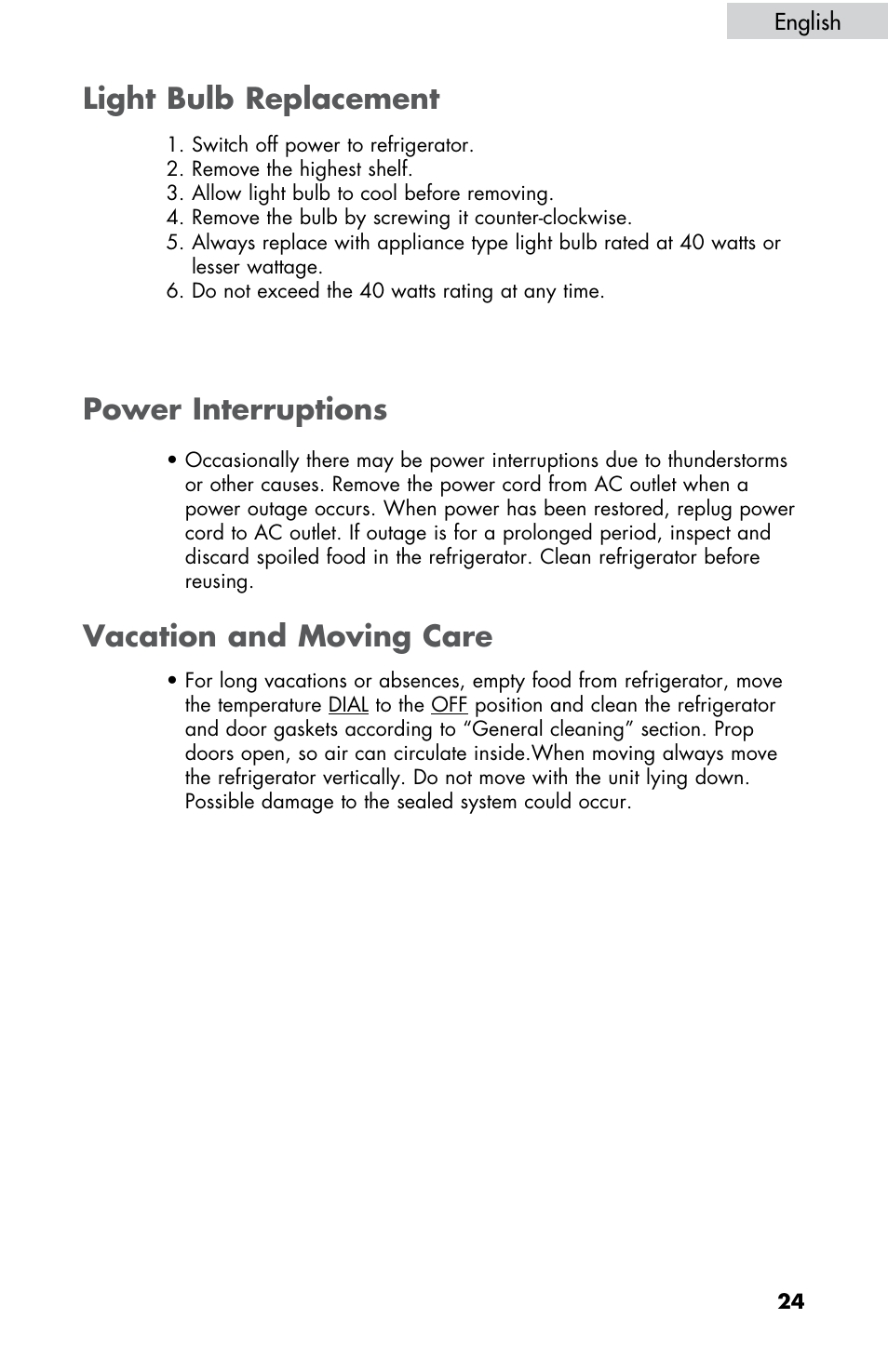 haier HBE18 User Manual | Page 25 / 84