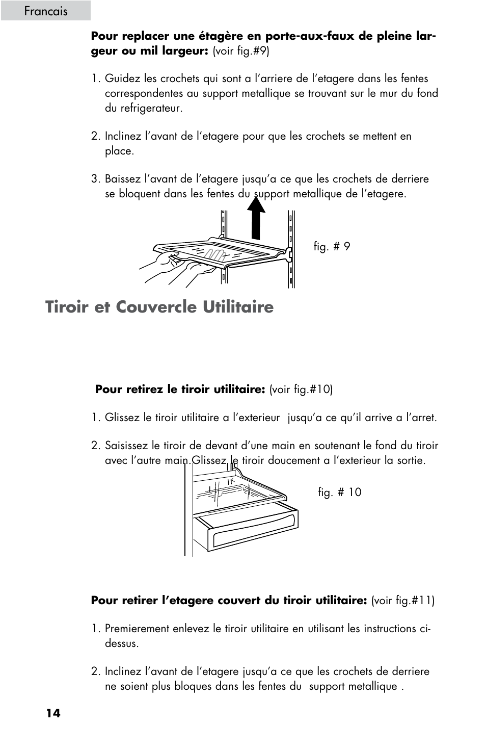 Tiroir et couvercle utilitaire | haier HBE18 User Manual | Page 42 / 84