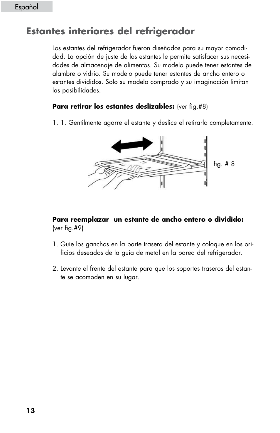 Estantes interiores del refrigerador | haier HBE18 User Manual | Page 68 / 84