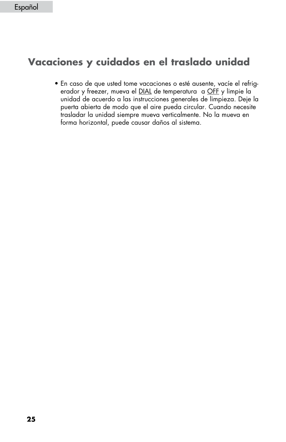 Vacaciones y cuidados en el traslado unidad | haier HBE18 User Manual | Page 80 / 84