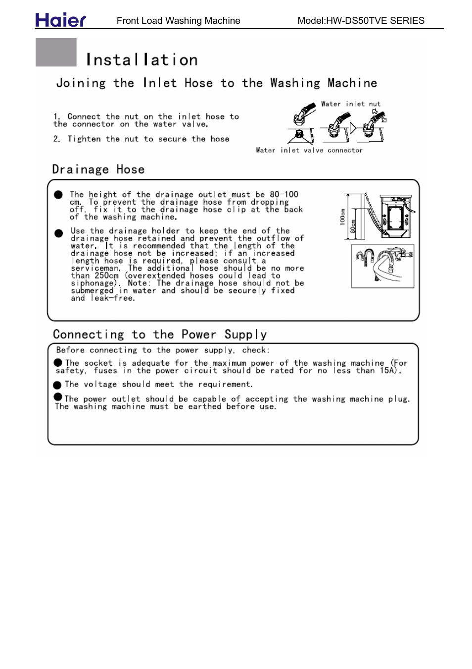 haier HW-DS50TVE User Manual | Page 10 / 27