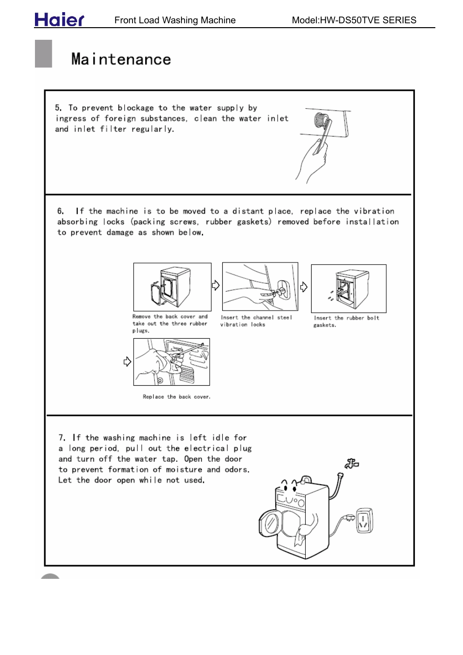 haier HW-DS50TVE User Manual | Page 12 / 27
