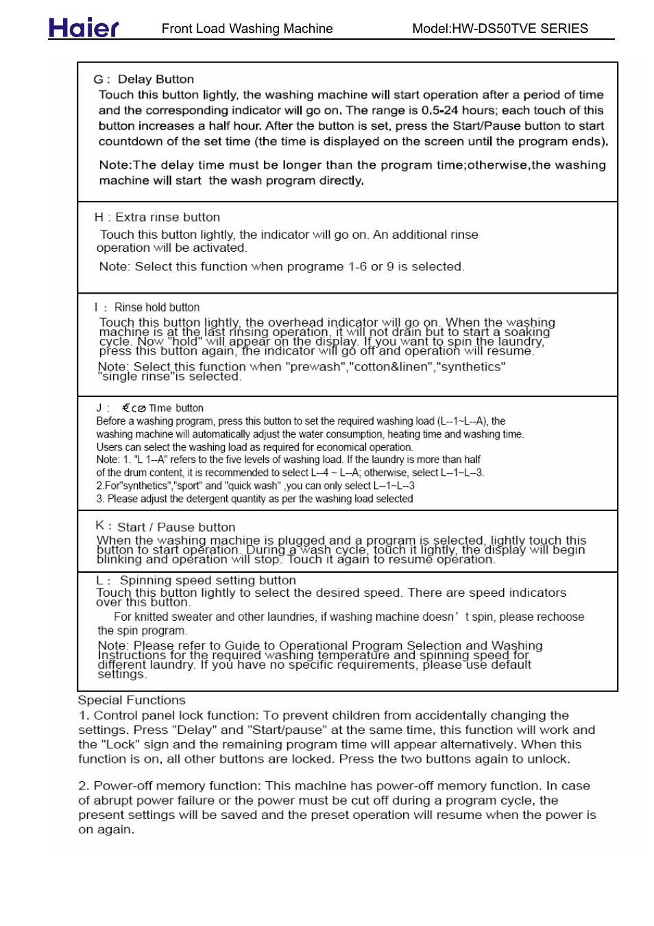 haier HW-DS50TVE User Manual | Page 16 / 27