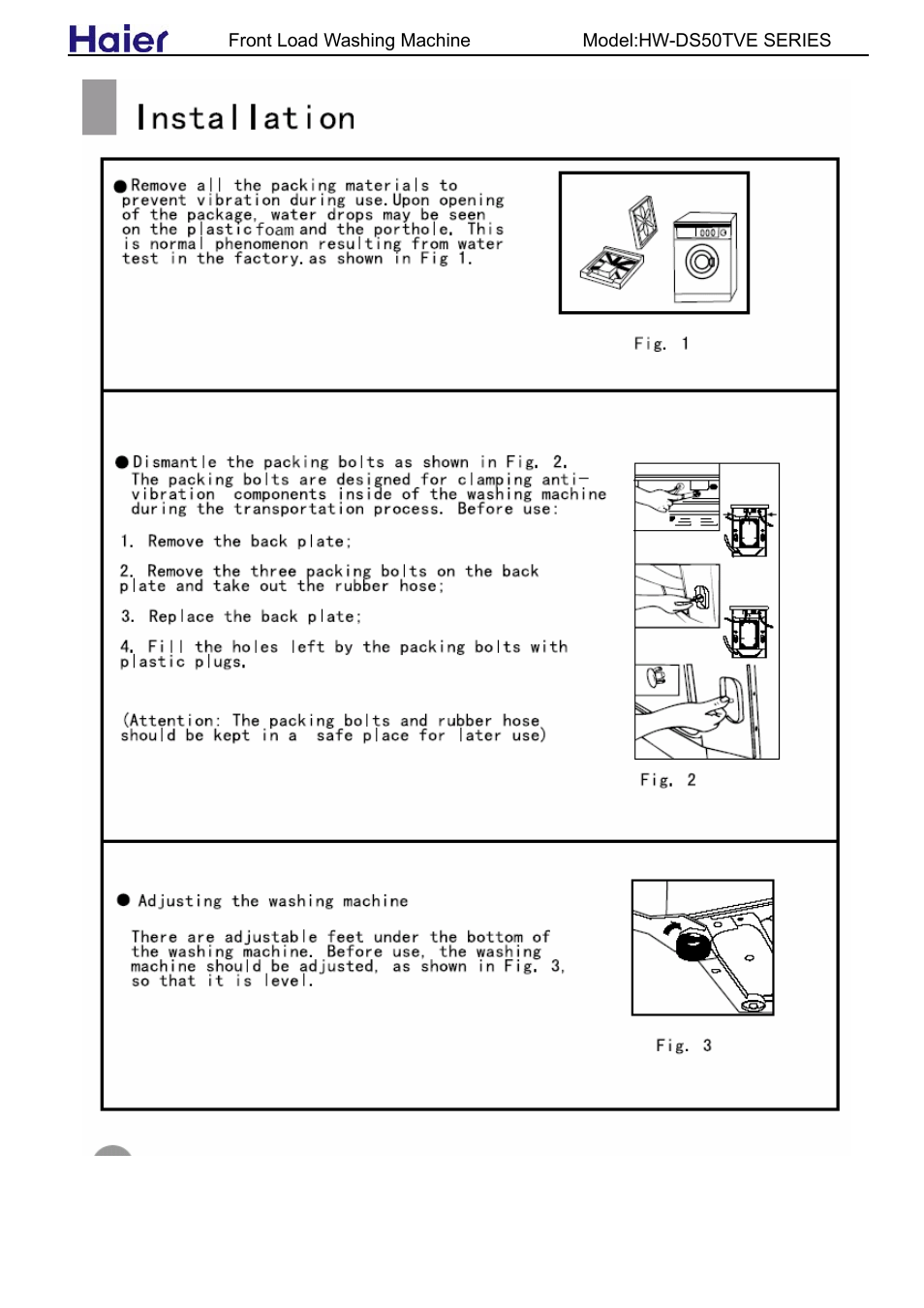 haier HW-DS50TVE User Manual | Page 9 / 27