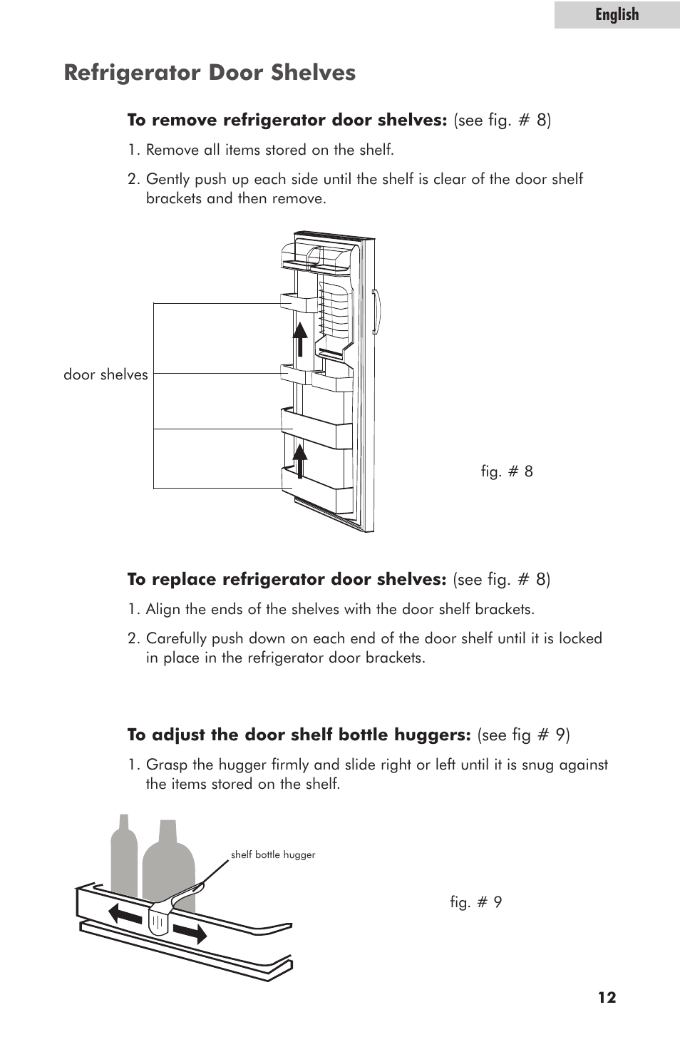 Refrigerator door shelves | haier HRE10WNAWW User Manual | Page 13 / 21