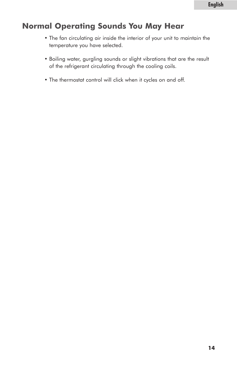 Normal operating sounds you may hear | haier HRE10WNAWW User Manual | Page 15 / 21