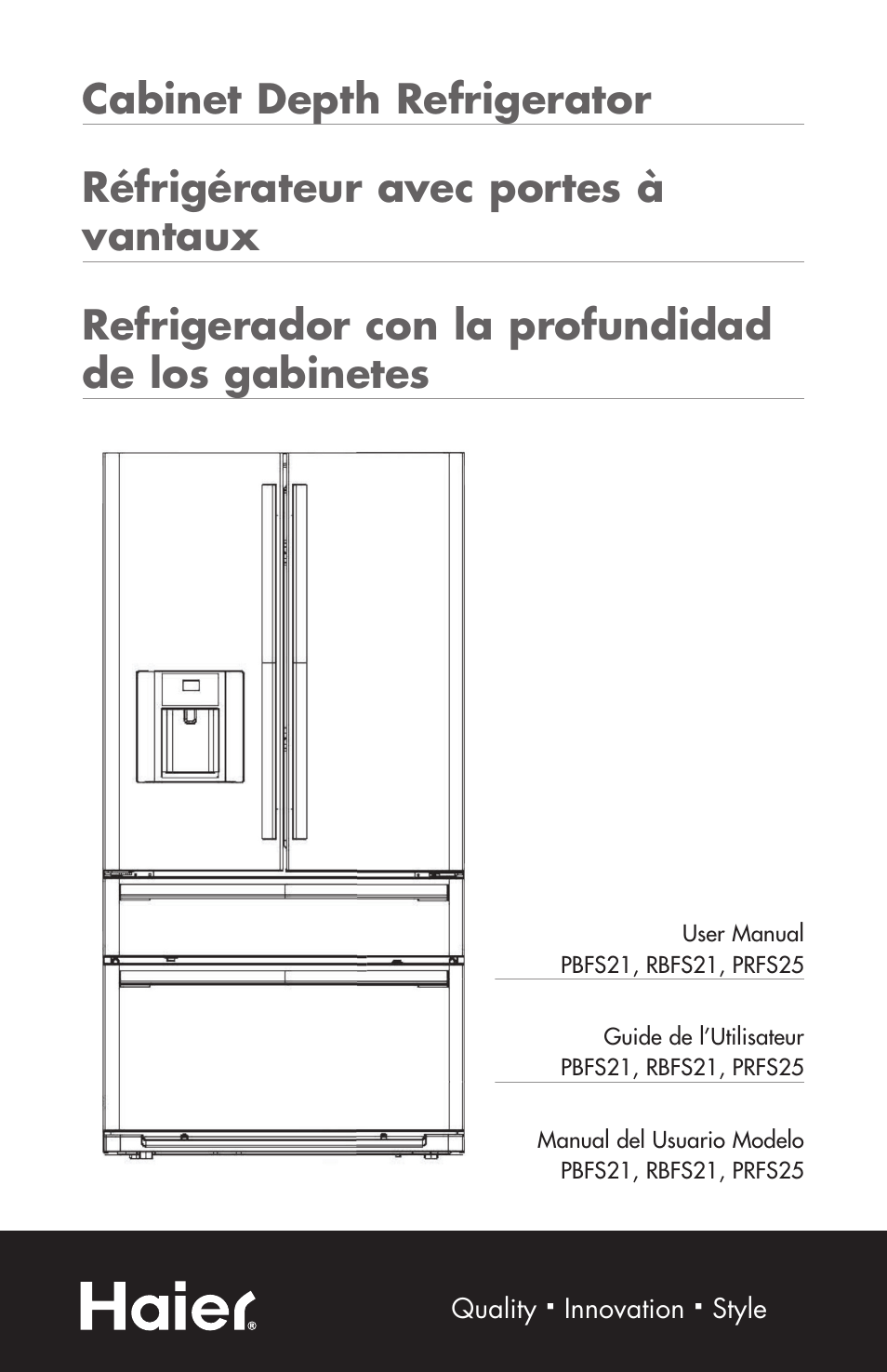 haier RBFS21 User Manual | 116 pages