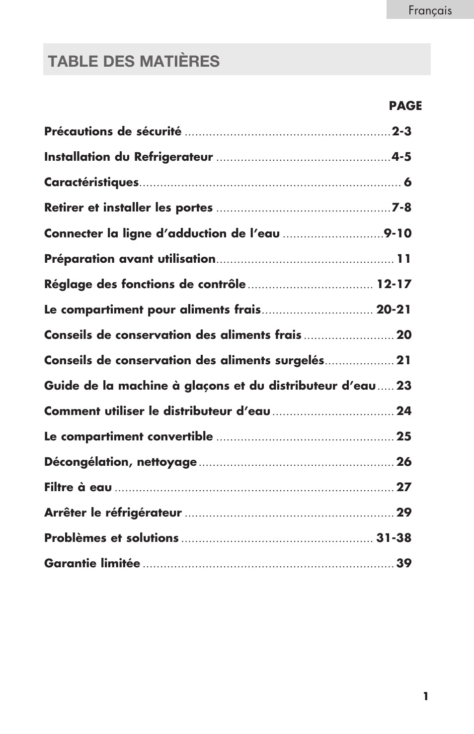 haier RBFS21 User Manual | Page 39 / 116