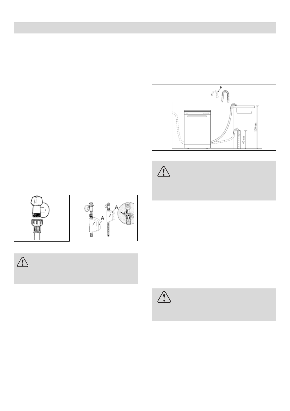 Installation, Cold water connection, Positioning the appliance | Levelling the appliance, Drain hose connection, Electrical connection, Anti-flooding protection (for some models) | haier DW12-PFE1 ME User Manual | Page 4 / 72