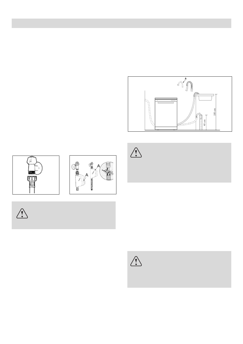 Instalação, Nivelar o aparelho, Posicionar o aparelho | Protecção anti-inundação, Ligação eléctrica | haier DW12-PFE1 ME User Manual | Page 54 / 72