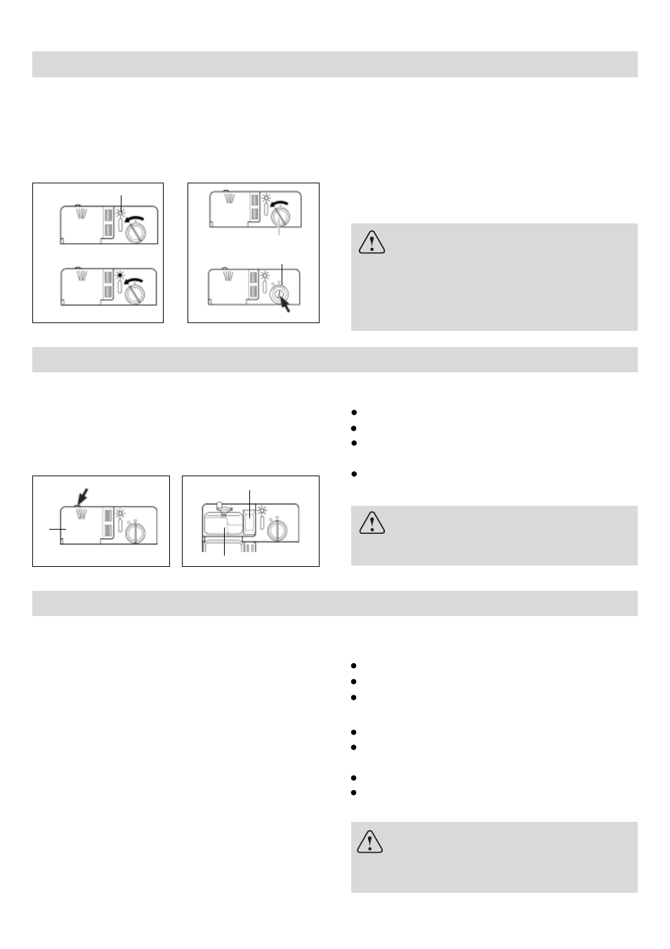 How to fill the detergent dispenser, How to fill rinse aid, Not suitable for the dishwasher | Detergent, Rinse aid, Loading the rinse aid, Damage to glassware and other dishes, What you should not put into the dishwasher, Our recommendation, Loading the detergent | haier DW12-PFE1 ME User Manual | Page 6 / 72