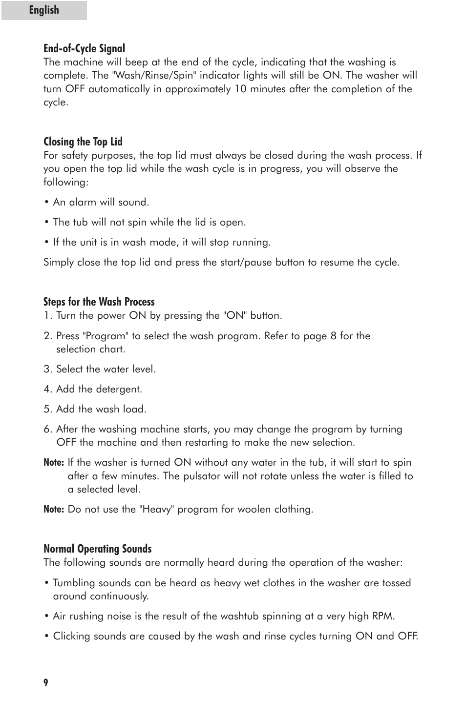 haier HLP23E User Manual | Page 10 / 60