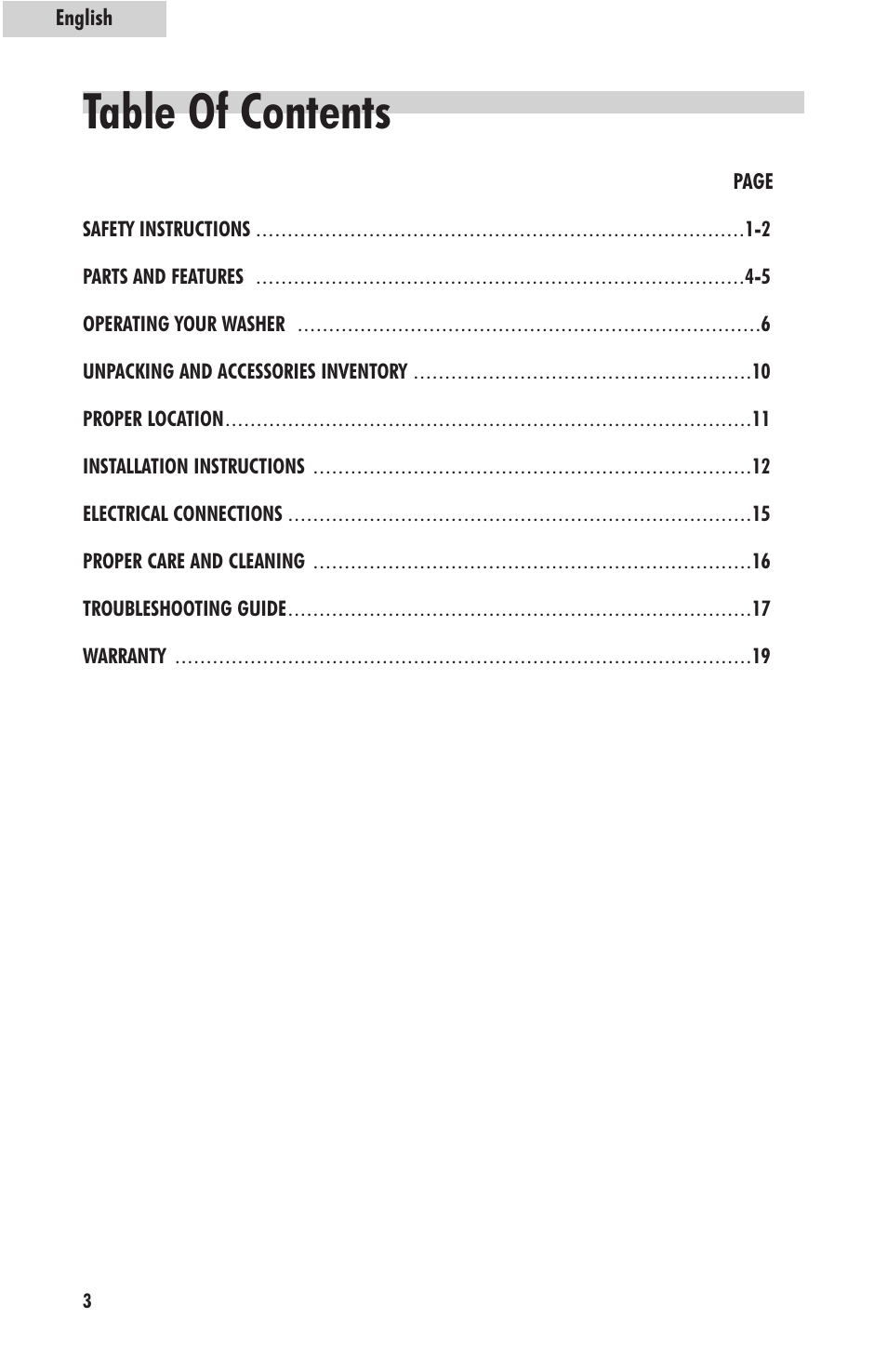 haier HLP23E User Manual | Page 4 / 60