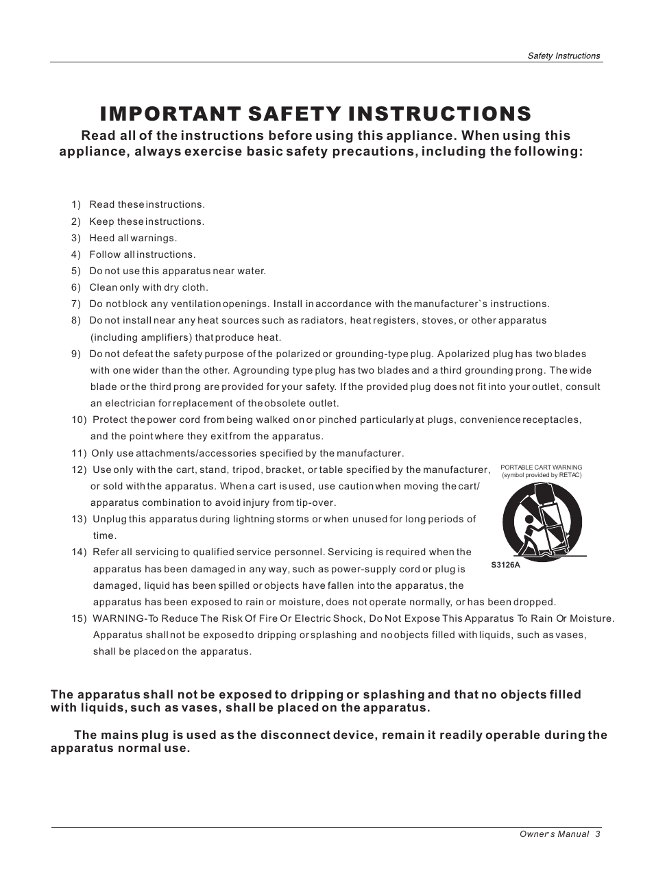 Important safety instructions | haier HP42BB User Manual | Page 3 / 46