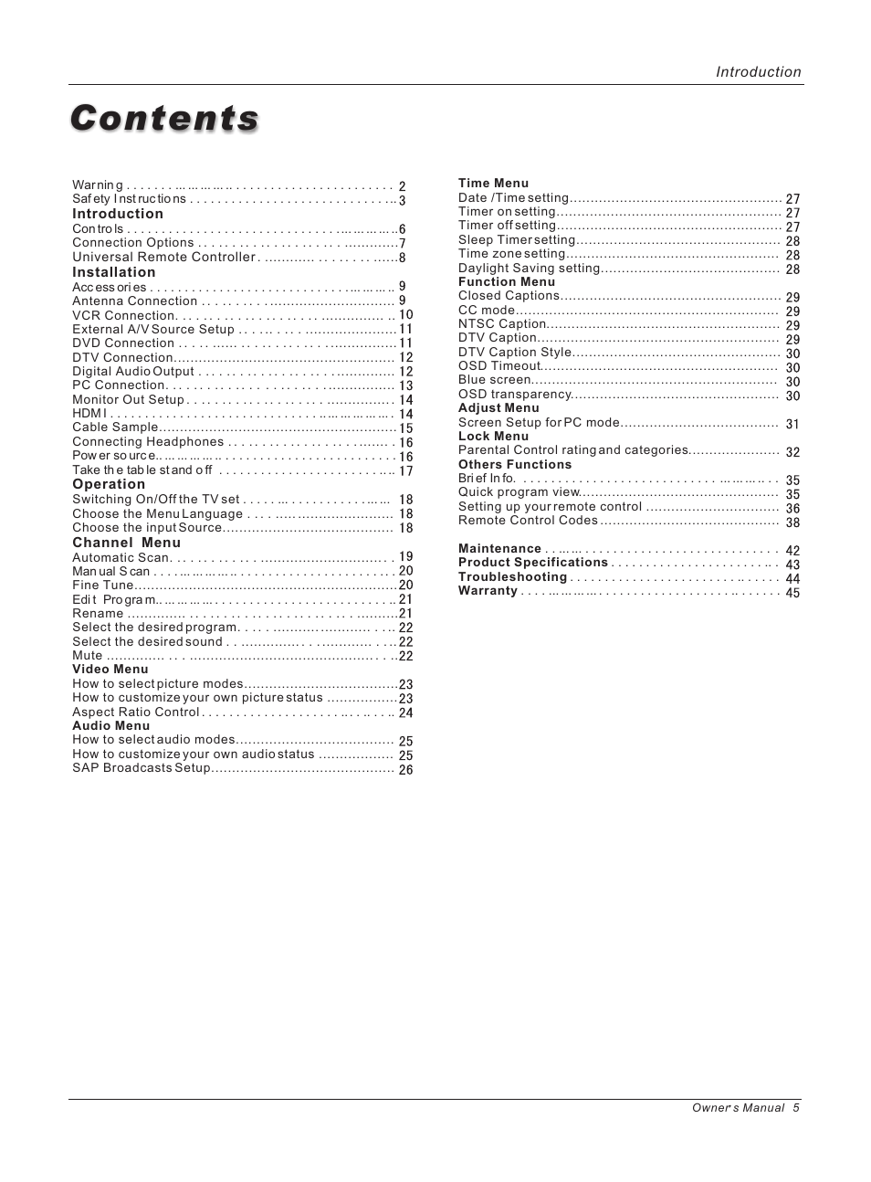 haier HP42BB User Manual | Page 5 / 46