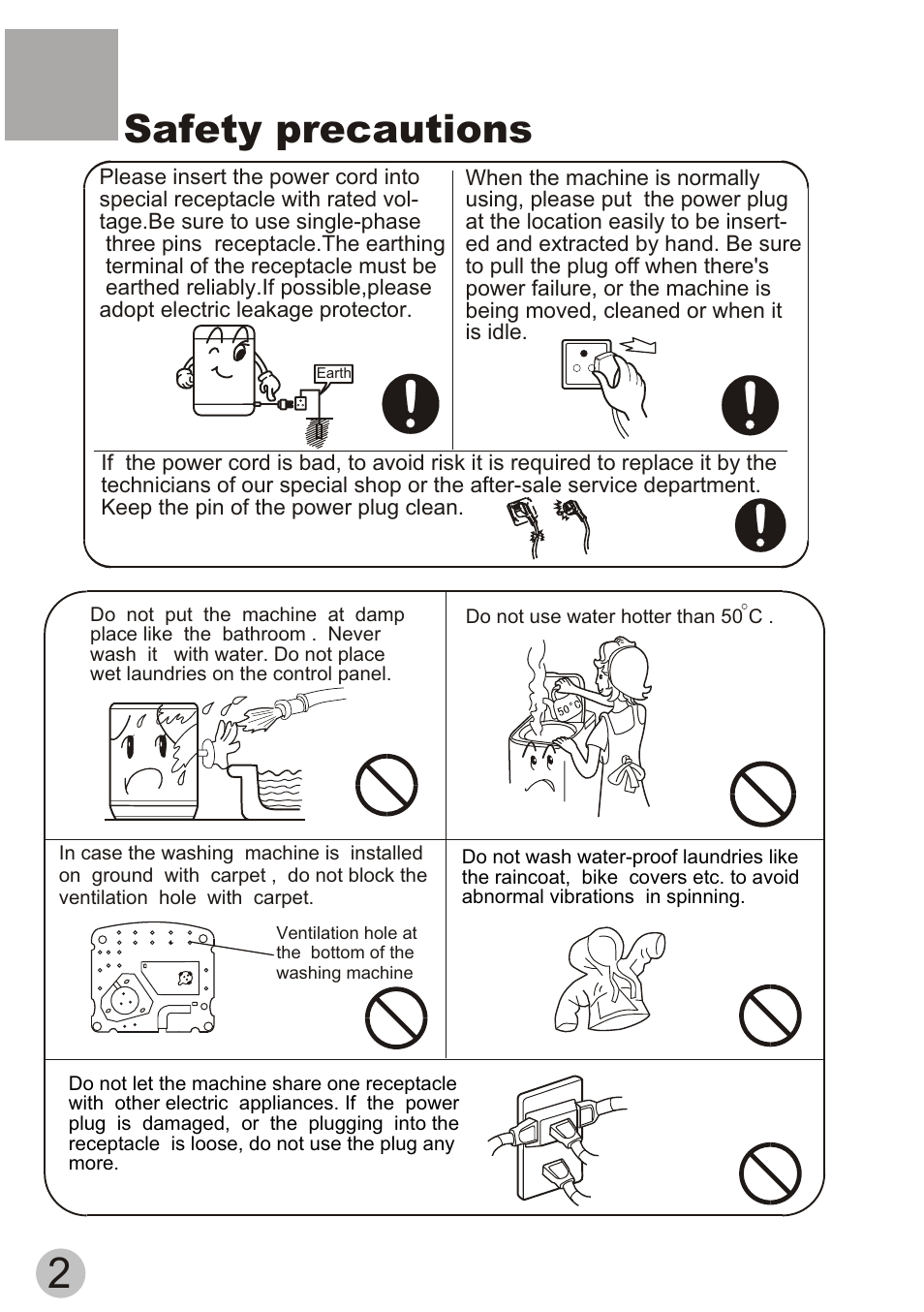 Safety precautions | haier HWM55-33W User Manual | Page 4 / 12