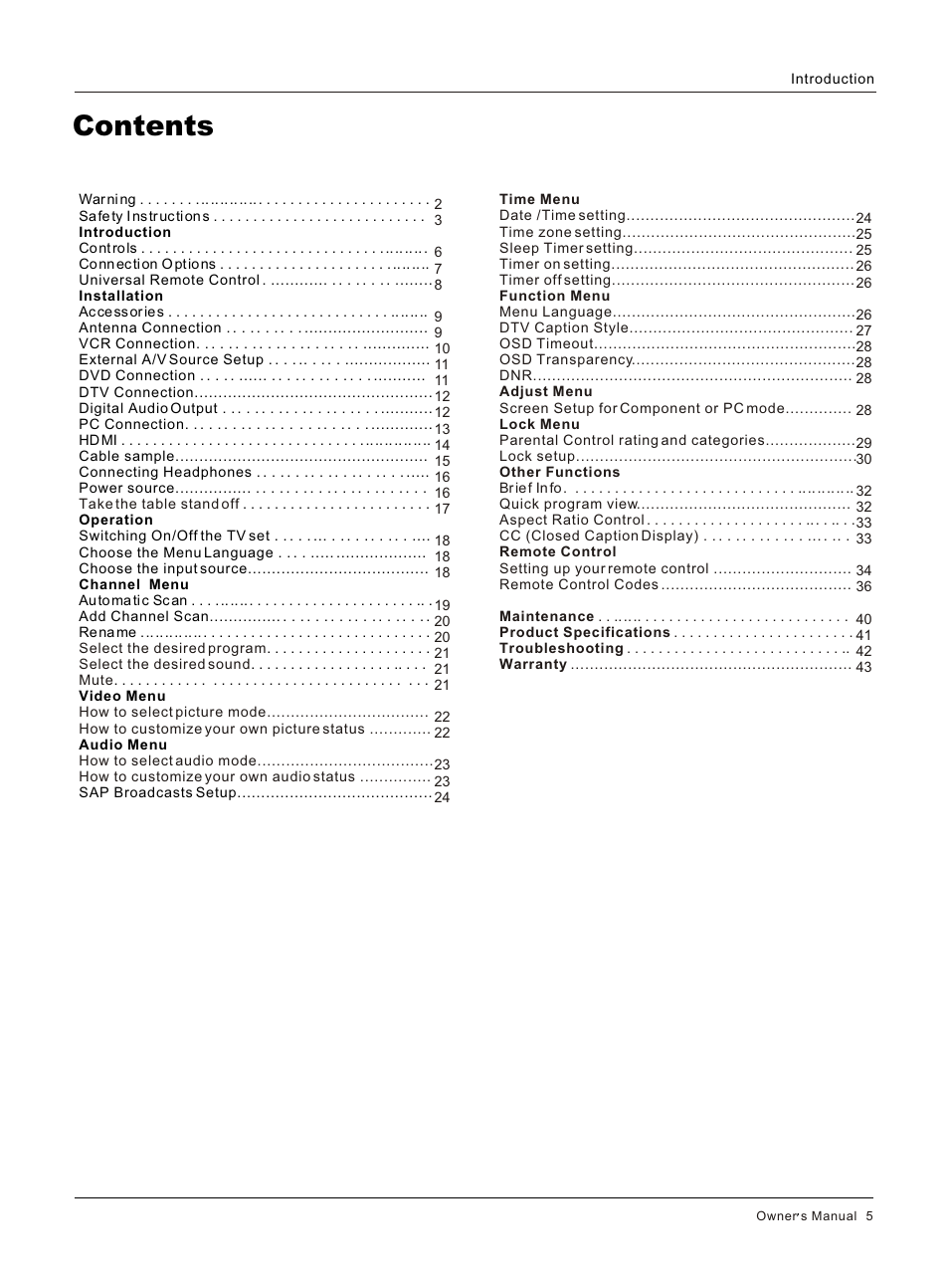 haier HL26S User Manual | Page 5 / 44
