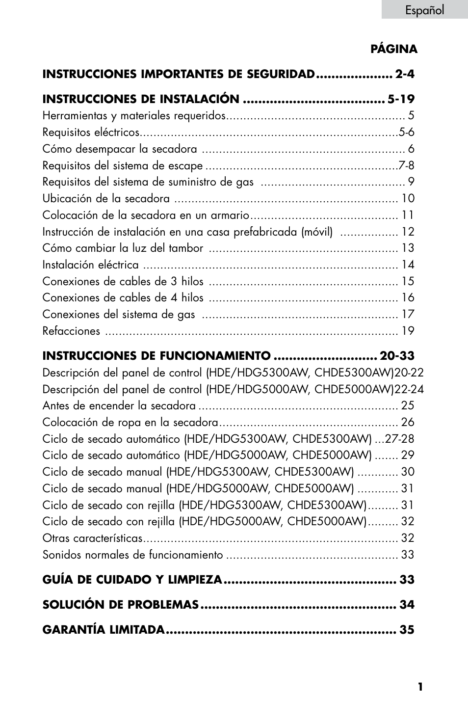 haier CHDE5300AW User Manual | Page 71 / 107