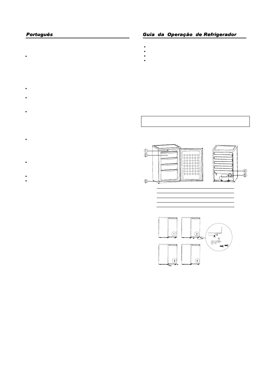 Durante a interrumpção de potência, Reparação de refrigerador, Instalação na cozinha | Garantia, Ilustração das partes, Porta reversível | haier HFN-136 User Manual | Page 45 / 60