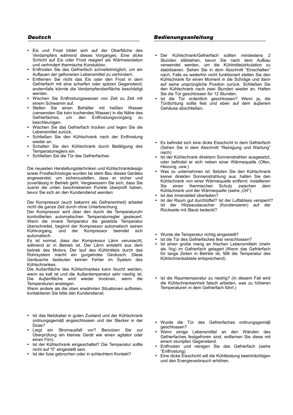 Fehlererkennung, Problembehebung | haier HFN-136 User Manual | Page 9 / 60