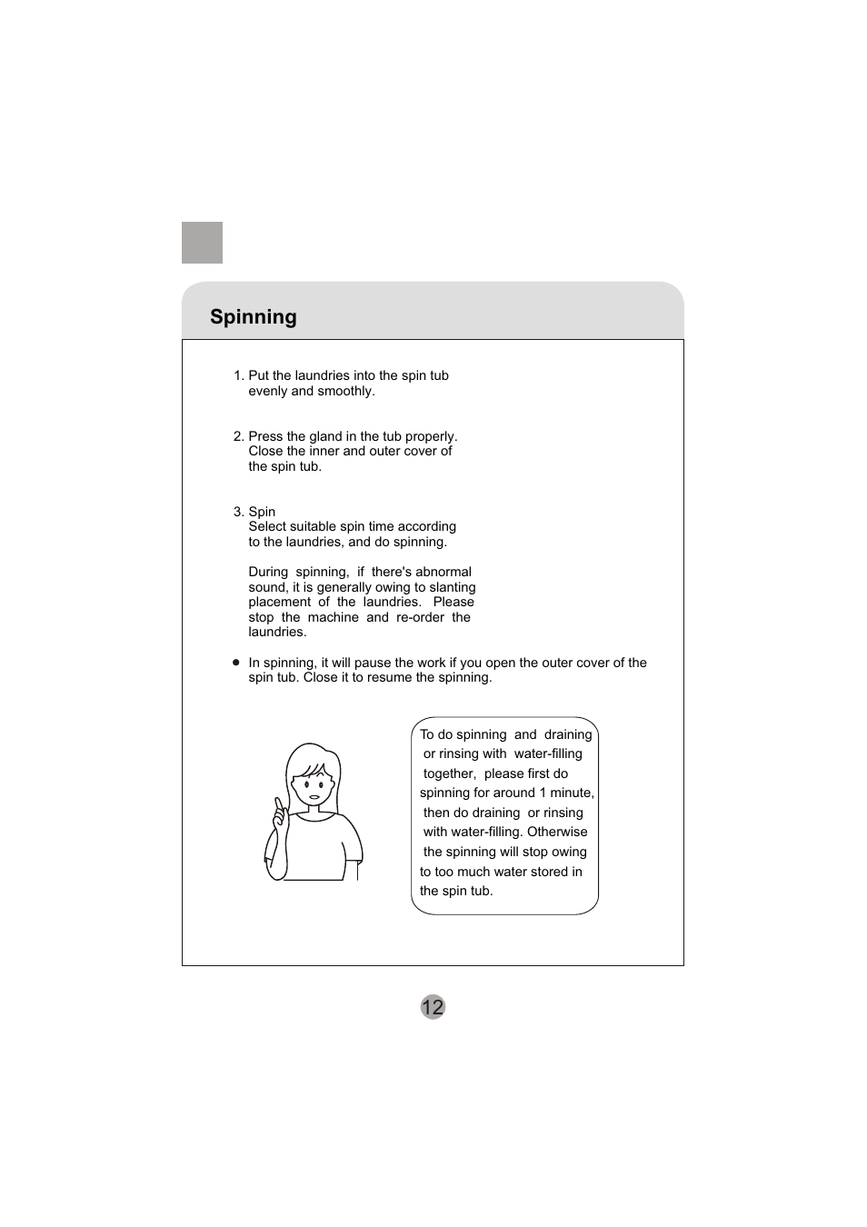 Spinning | haier XPB60-113S User Manual | Page 14 / 19