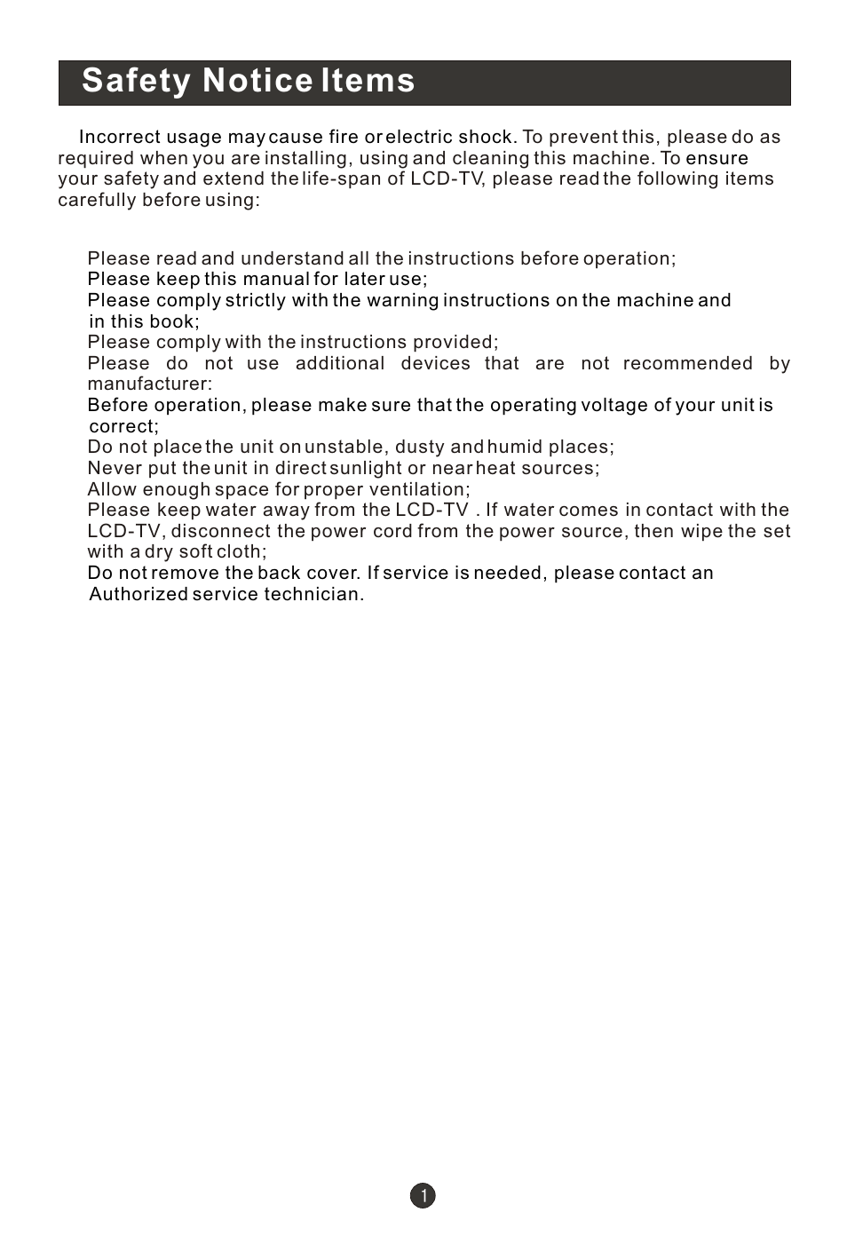 Т³гж 6, Safety notice items | haier HL19K1 User Manual | Page 6 / 49