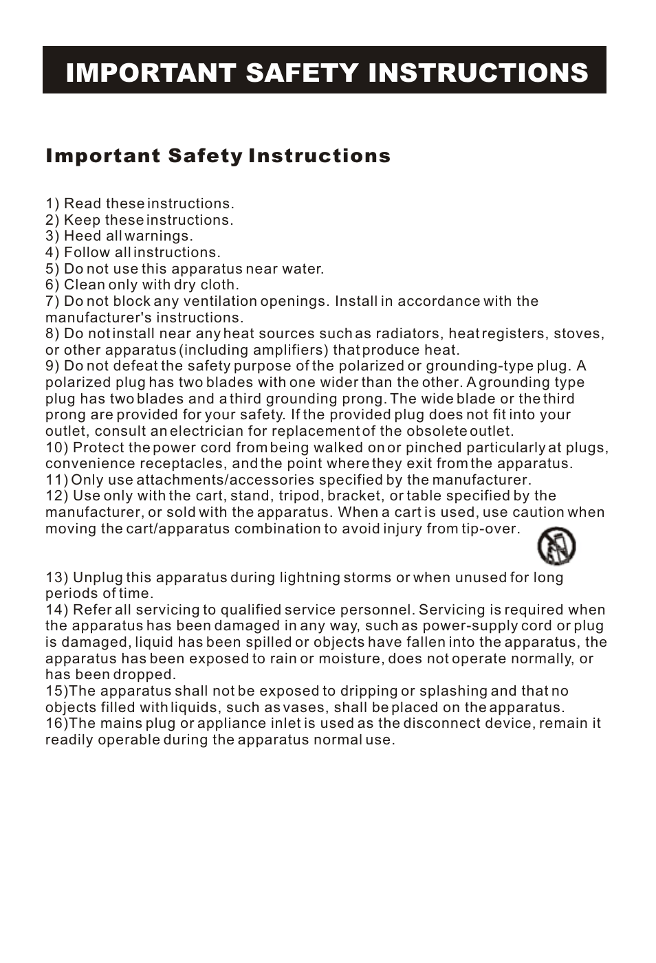 Important safety instructions | haier HL15R User Manual | Page 3 / 47