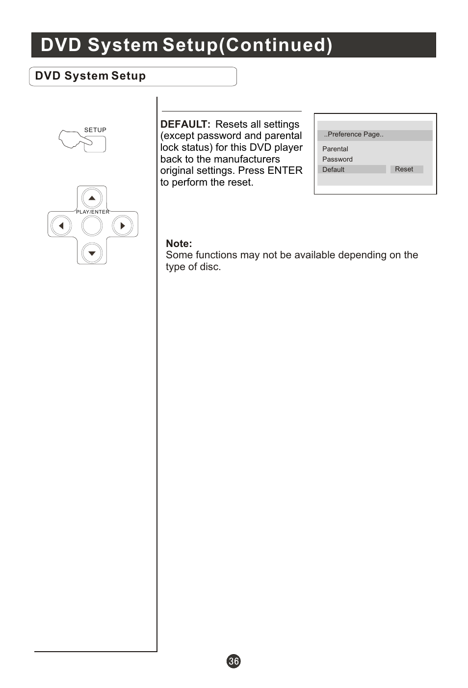 Dvd system setup(continued), Dvd system setup | haier HL15R User Manual | Page 41 / 47